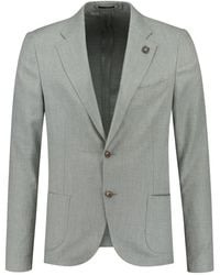 Lardini - Brooch-Detail Single-Breasted Blazer - Lyst