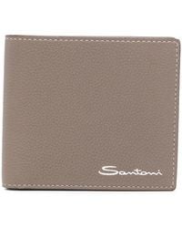 Santoni - Logo-Print Leather Wallet - Lyst
