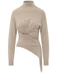 Lanvin - Safety-Pin Draped Sweater - Lyst