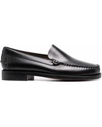 Sebago - Polished-Leather Loafers - Lyst