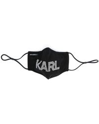 Karl Lagerfeld Mundschutz mit Logo - Schwarz