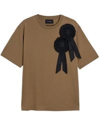 Simone Rocha - Ruffle Rosette-Detail T-Shirt - Lyst