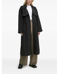 Bruuns Bazaar - Eyelet-Embellishment Belted Coat - Lyst