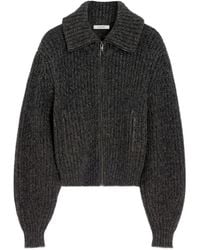 Lemaire - Ribbed Zip-Up Cardigan - Lyst