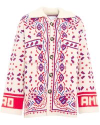 Giada Benincasa - Fair Isle-Knit Button-Up Cardigan - Lyst