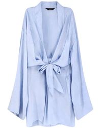 Balenciaga - Wrap Silk Mini Dress - Lyst