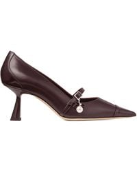 Jimmy Choo - 65Mm Aren Pearl-Embellished Pointed-Toe Pumps - Lyst