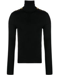 Balmain - Sweater With Button Detail - Lyst