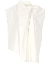 Carven - Draped Cotton Top - Lyst