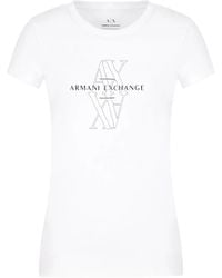ARMANI EXCHANGE - Logo-Embroidered T-Shirt - Lyst