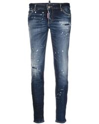 DSquared² - Distressed-effect Skinny Jeans - Lyst