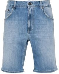Dondup - Jeans-Shorts mit Logo-Schild - Lyst
