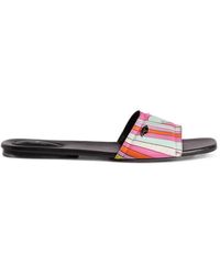 PUCCI - Iride-Print Silk Slip-Ons - Lyst