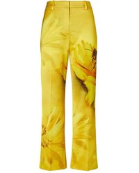 Tory Burch - Floral-Print Wide-Leg Trousers - Lyst