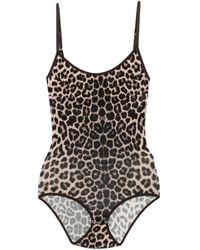 Baserange - Leopard-Print Bodysuit - Lyst