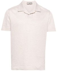 Canali - Camp-collar Cotton Polo Shirt - Lyst