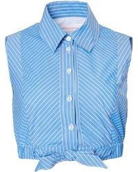 Carolina Herrera - Stripe-pattern Cotton Shirt - Lyst