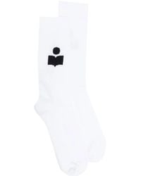 Isabel Marant - Siloki Intarsien-Socken Mit Logo - Lyst