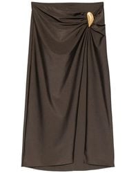 Jonathan Simkhai - Gathered Embellished Midi Skirt - Lyst