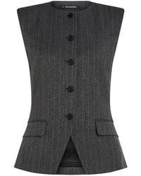 KARL LAGERFELD - Pinstripe Tailored Waistcoat - Lyst