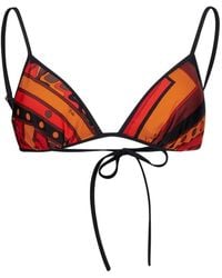 PUCCI - Vivara-Print Reversible Bikini Top - Lyst