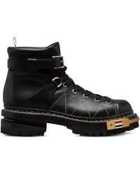 Thom Browne - Buckle Calf Leather Boots - Lyst