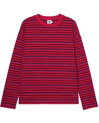 B+ AB - Striped Embroidered T-Shirt - Lyst