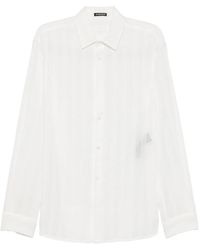 Ann Demeulemeester - Pinstripe-Pattern Long-Sleeve Shirt - Lyst
