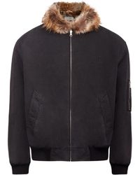 MM6 by Maison Margiela - Fur-Collar Cotton Jacket - Lyst