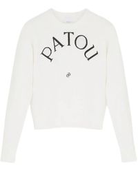 Patou - Pullover Mit Logo-Stickerei - Lyst