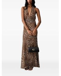 Bardot - Elera Leopard-Print Ruched-Waist Maxi Dress - Lyst