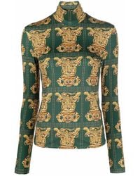 La DoubleJ - Tiger Tile-Print Turtleneck Top - Lyst