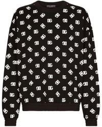 Dolce & Gabbana - Rundhals-Sweatshirt Print Dg Monogram - Lyst