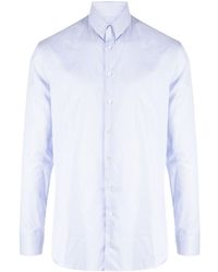 Giorgio Armani - Gestreiftes Hemd aus Popeline - Lyst
