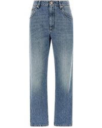 Brunello Cucinelli - Straight Denim Cotton Jeans - Lyst