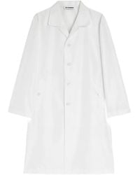 Jil Sander - Manteau À Simple Boutonnage - Lyst