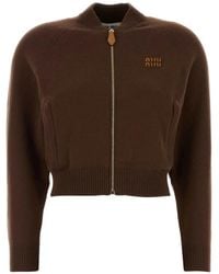 Miu Miu - Vest Met Rits - Lyst