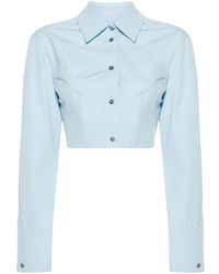 Alexander Wang - Boned Cotton Cropped Shirt - Women's - Cotton - Lyst