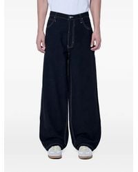 STORY mfg. - Contrast-Stitch Wide-Leg Jeans - Lyst