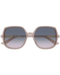 Chloé - Oversized Geometric-Frame Sunglasses - Lyst