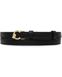 Coccinelle - Logo-Plaque Pebbled-Calf Leather Belt - Lyst
