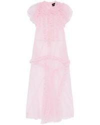 Simone Rocha - Sheer Tulle Midi Dress - Lyst