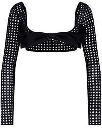 Giambattista Valli - Cropped Macramé Bow Top - Lyst