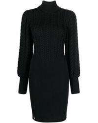 Philipp Plein - Cable-Knit High-Neck Dress - Lyst