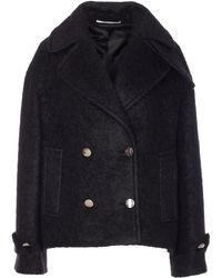 Tagliatore - Double-Breasted Belted Jacket - Lyst