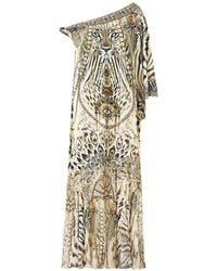 CAMILLA - Animal-Print One-Shoulder Maxi Dress - Lyst