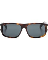 Saint Laurent - Sl 689 Rectangle Frame Sunglasses - Lyst