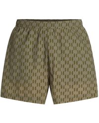 KARL LAGERFELD - Monogram-Print Swim Shorts - Lyst