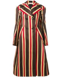 Marni Gestreepte Mantel - Bruin