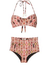 Amir Slama - Floral-Print Halterneck Bikini - Lyst